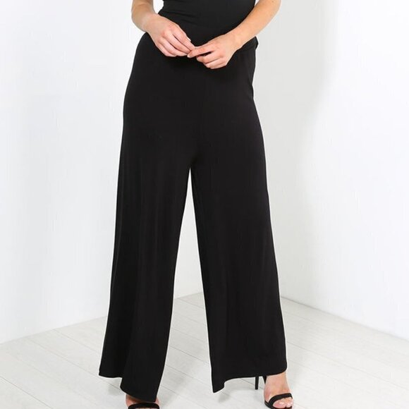 Calvin Klein High waisted Black Wide Leg Dress Pant Size 8 - Picture 1 of 6